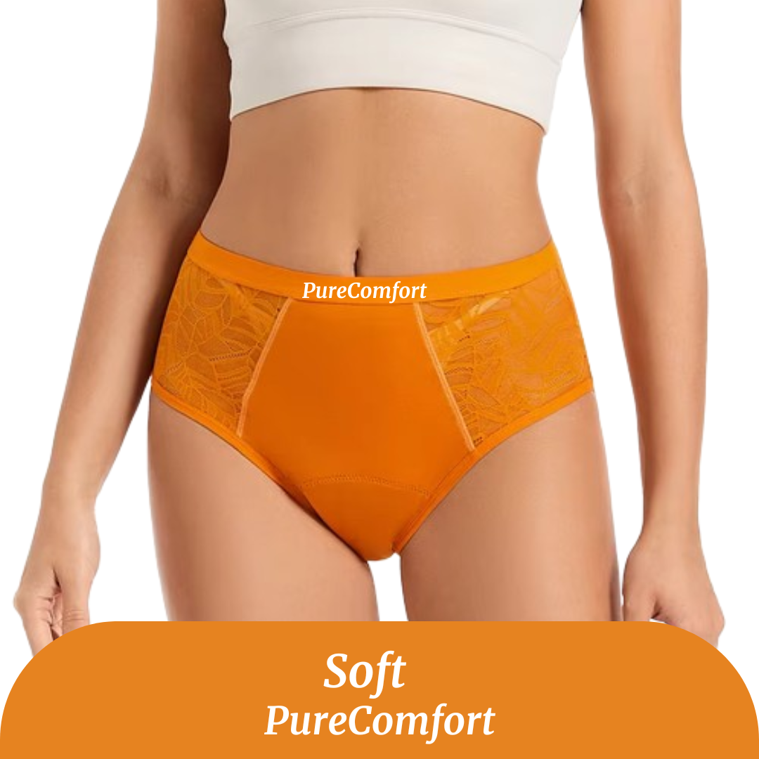 Culotte Menstruelle Taille Haute Flux Léger à Modéré (20-30 ml) - Soft