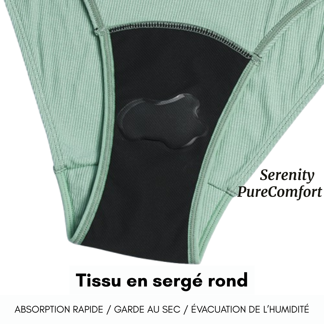 Culotte menstruelle taille haute Serenity – flux léger à modéré (20-30ml)