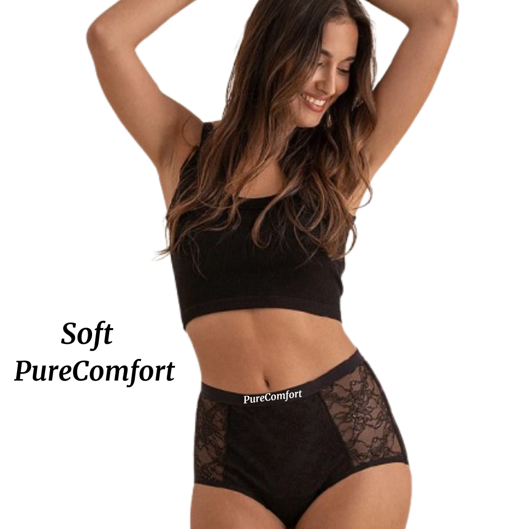 Culotte Menstruelle Taille Haute Flux Léger à Modéré (20-30 ml) - Soft