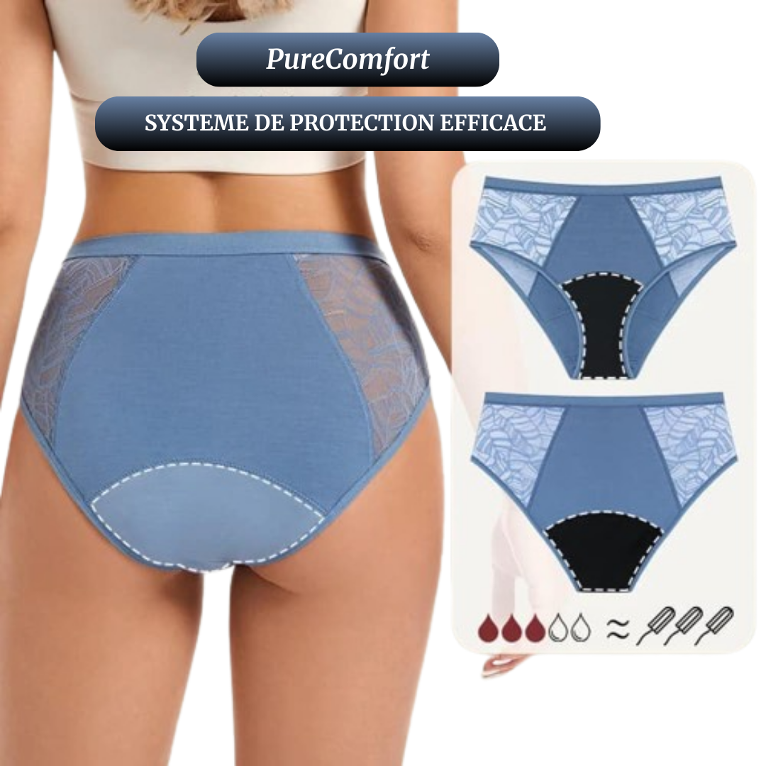 Culotte Menstruelle Taille Haute Flux Léger à Modéré (20-30 ml) - Soft