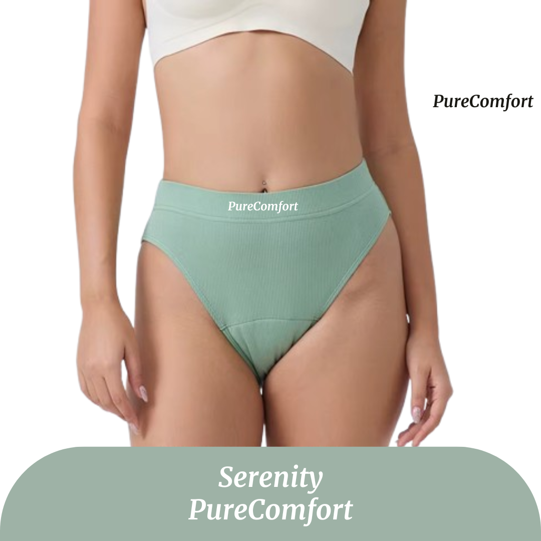Culotte menstruelle taille haute Serenity – flux léger à modéré (20-30ml)
