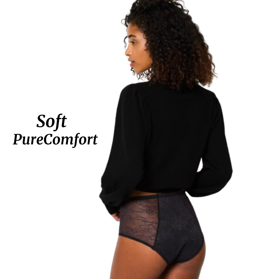 Culotte Menstruelle Taille Haute Flux Léger à Modéré (20-30 ml) - Soft