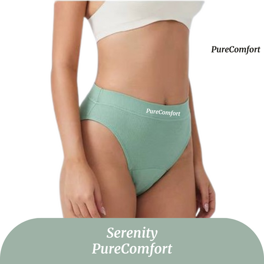 Culotte menstruelle taille haute Serenity – flux léger à modéré (20-30ml)